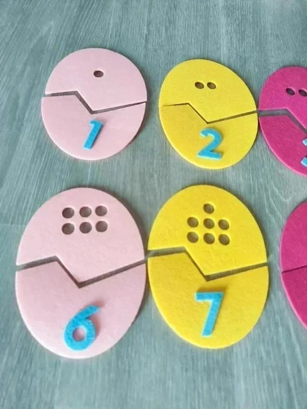 Jogo de contagem em feltro em forma de ovo – photo 4